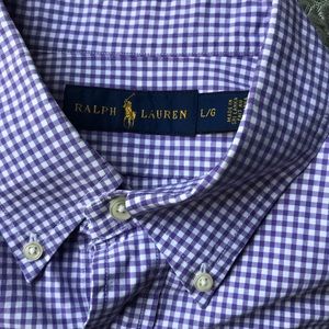 Ralph Lauren Purple Gingham cotton shirt.